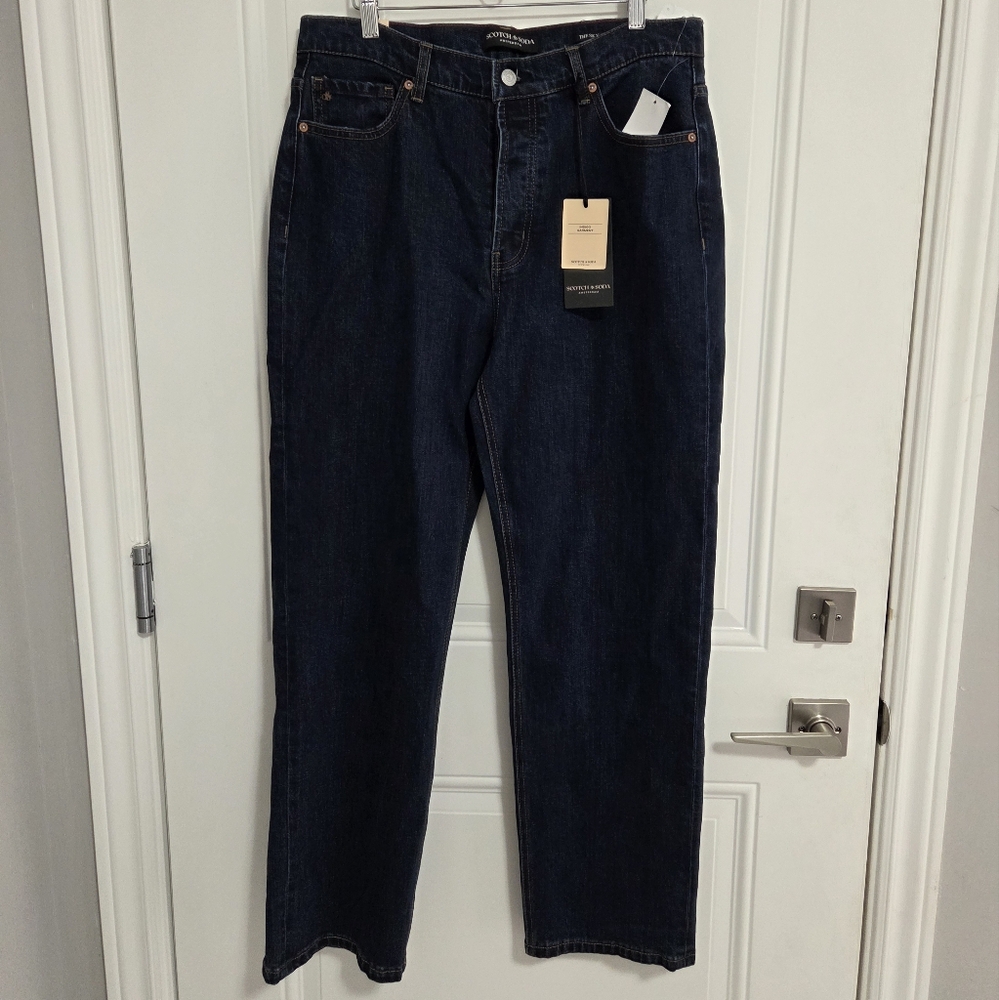 NWT - Scotch & Soda Women's The Sky Highest Rise Straight Jeans - Size 10/30